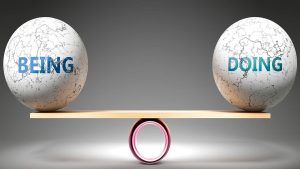 two eggs on a balance beam